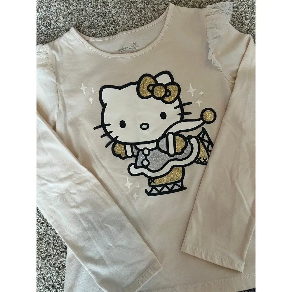 Hello Kitty 2 Piece Top/Skirt Outfit, Size 6/7